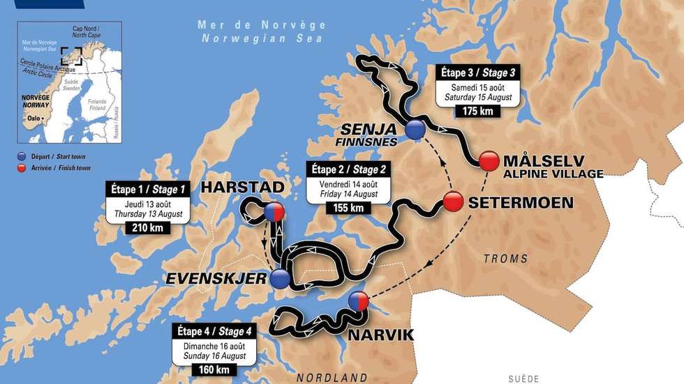 Arctic Race kommer til Fjellkysten og Lavangen.
