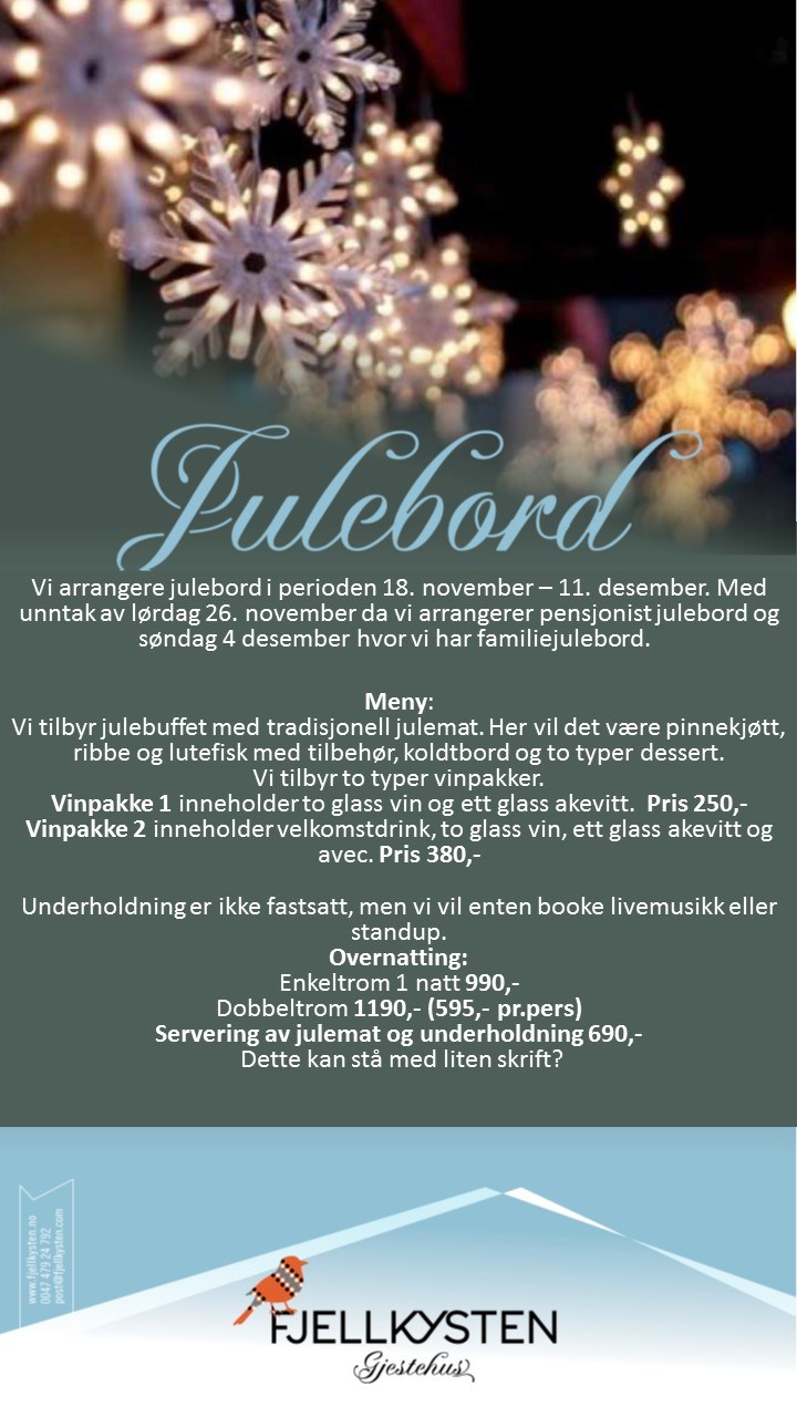 Tid for julebord