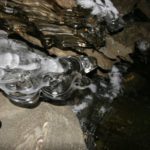 big icicles in cave