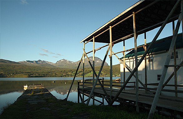 old house on shoreline