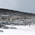 person walking on snow